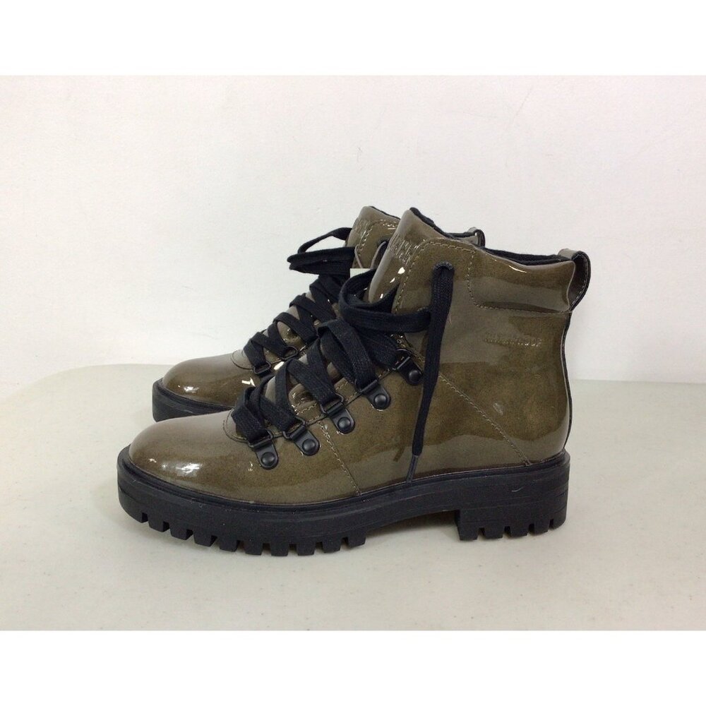 Cougar Winter Boots Green Patent Leather Waterproof Womens 6 New